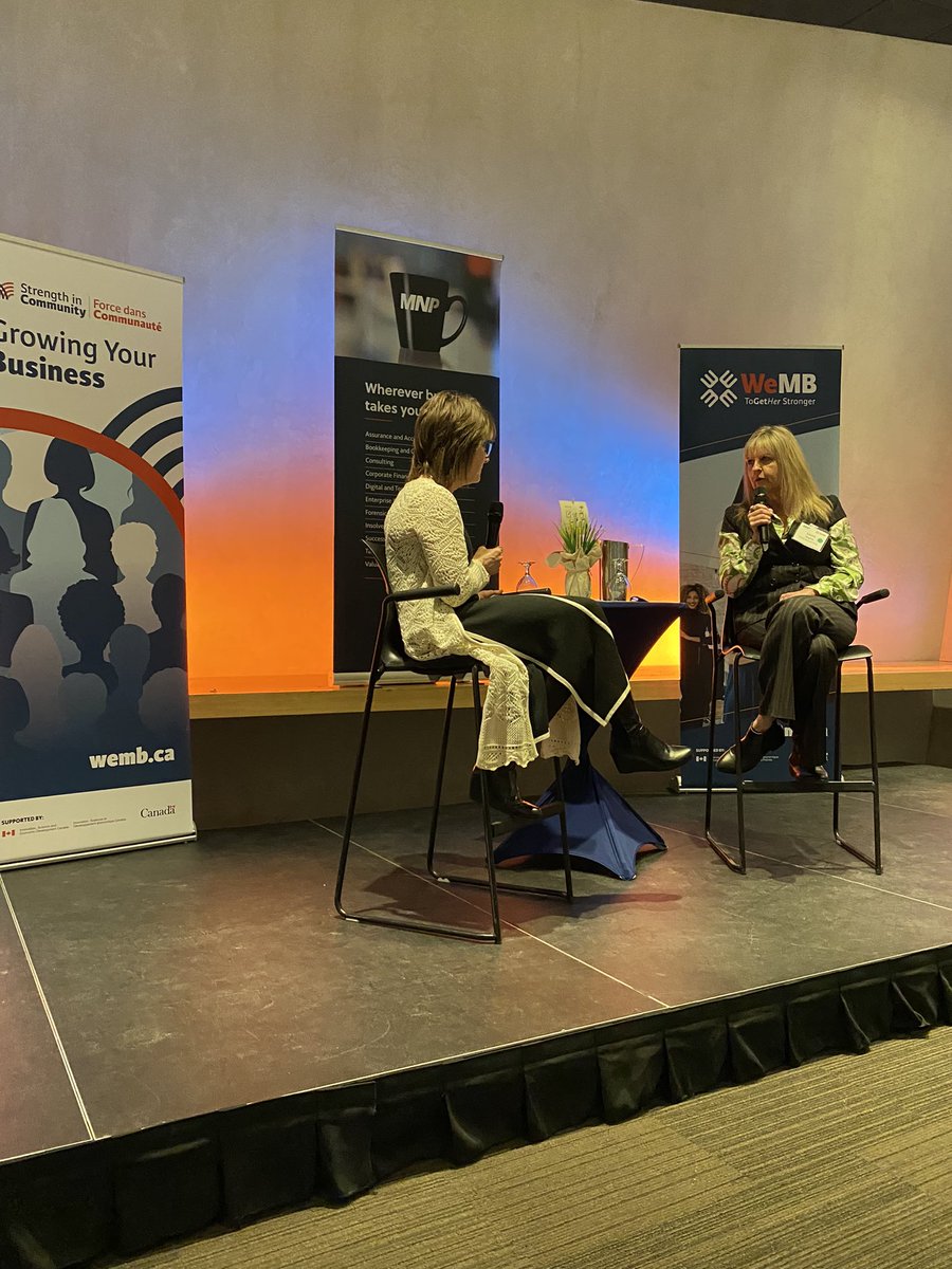 Happy to represent <a href="/PrairiesCanEN/">Prairies Economic Development Canada</a> at <a href="/We_MB_/">WeMB (Manitoba Women's Enterprise Centre)</a> ‘s  #ToGetHerStronger Business Breakfast yesterday.

We heard from <a href="/ciaowinnipeg/">Ciao! Magazine</a>’s Laurie Hughes who spoke to the importance of sharing your values and the goal of shedding scarcity to grow into generosity.

#ProudlyPrairiesCan