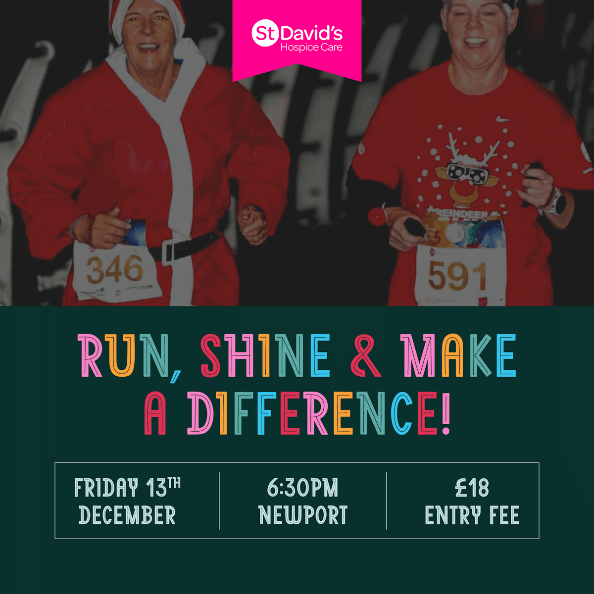 SDFHC's tweet image. ✨ Run, Shine &amp;amp; Make a Difference! ✨ 

Join us for the Festive Five Fun Run in Newport! Wear your brightest torch and light up the city. 🌟 

All funds support hospice patients this Christmas. 💛

Register: stdavidshospicecare.org/events/our-eve…

#FestiveFunRun #SupportTheHospice