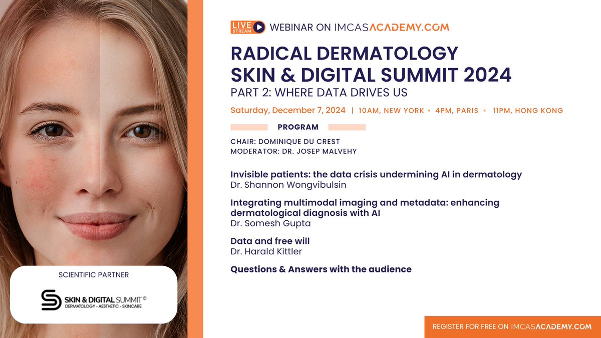 Shannon Wongvibulsin (@wshannon_w) on Twitter photo I'm excited to speak at the Skin and Digital Summit on December 7th!
Thank you <a href="/ducrest/">Dominique du Crest</a> for organizing the webinar and the invitation to participate.
Webinar registration and further details available here: lnkd.in/eWyQ8Cqh I'm excited to speak at the Skin and Digital Summit on December 7th!
Thank you <a href="/ducrest/">Dominique du Crest</a> for organizing the webinar and the invitation to participate.
Webinar registration and further details available here: lnkd.in/eWyQ8Cqh