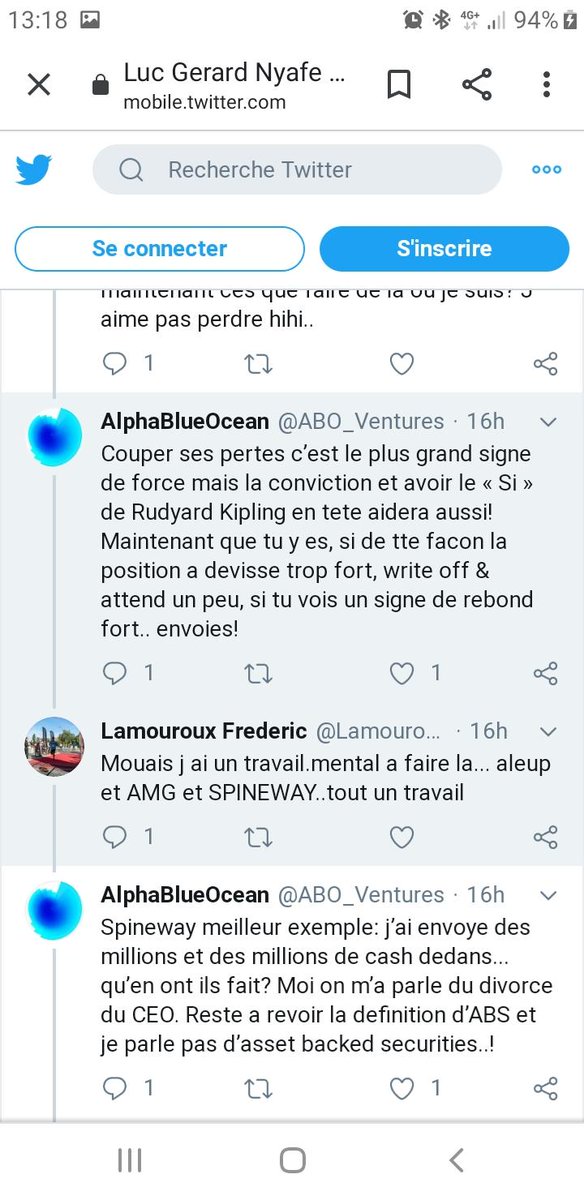 PhilippePalma1's tweet photo. @BlatoUndefined @AuPlata Le 20/12/2019 ABO s est lâché sur plusieurs tweets (effacés ensuite) là celui ci il parlait d ABS du PDG de spineway ... La question est comment ils font pour avoir si peu de plaintes de PDG ? https://t.co/RZ8StDoh68