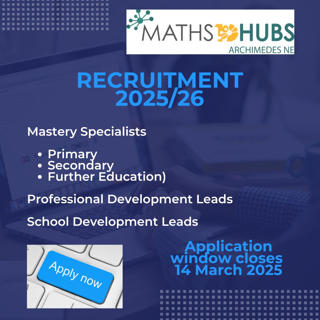 🚀 Ready to elevate your career? Sign up to be a Professional Development Lead!
Unlock your potential, drive innovation, and make an impact. 🌟 #Recruitment #CareerGoals <a href="/NCETM/">NCETM</a> <a href="/MathsHubs/">MathsHubs</a>

ow.ly/jMGS50UjWeH