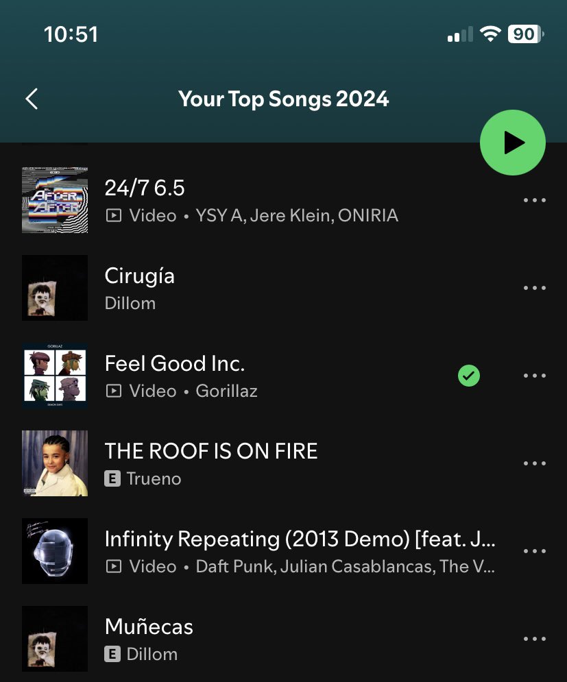ZavaleyJose's tweet photo. Abri el wrapped y se ve que soy fan de Jere Klein? Se ve que a mi yo sonámbulo le gusta el reguetón chileno

#SpotifyWrapped2024 https://t.co/z04Pjln4T2