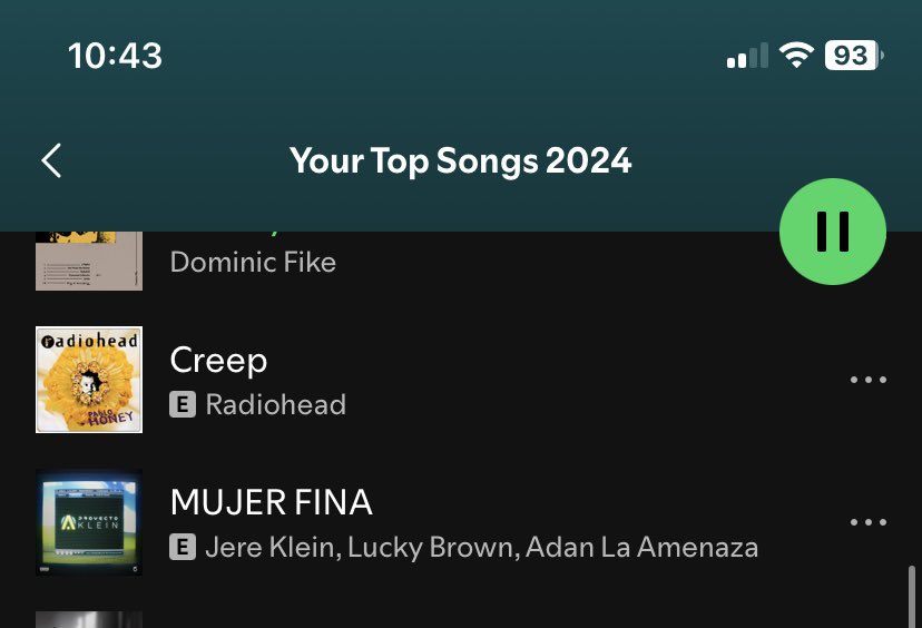 ZavaleyJose's tweet photo. Abri el wrapped y se ve que soy fan de Jere Klein? Se ve que a mi yo sonámbulo le gusta el reguetón chileno

#SpotifyWrapped2024 https://t.co/z04Pjln4T2