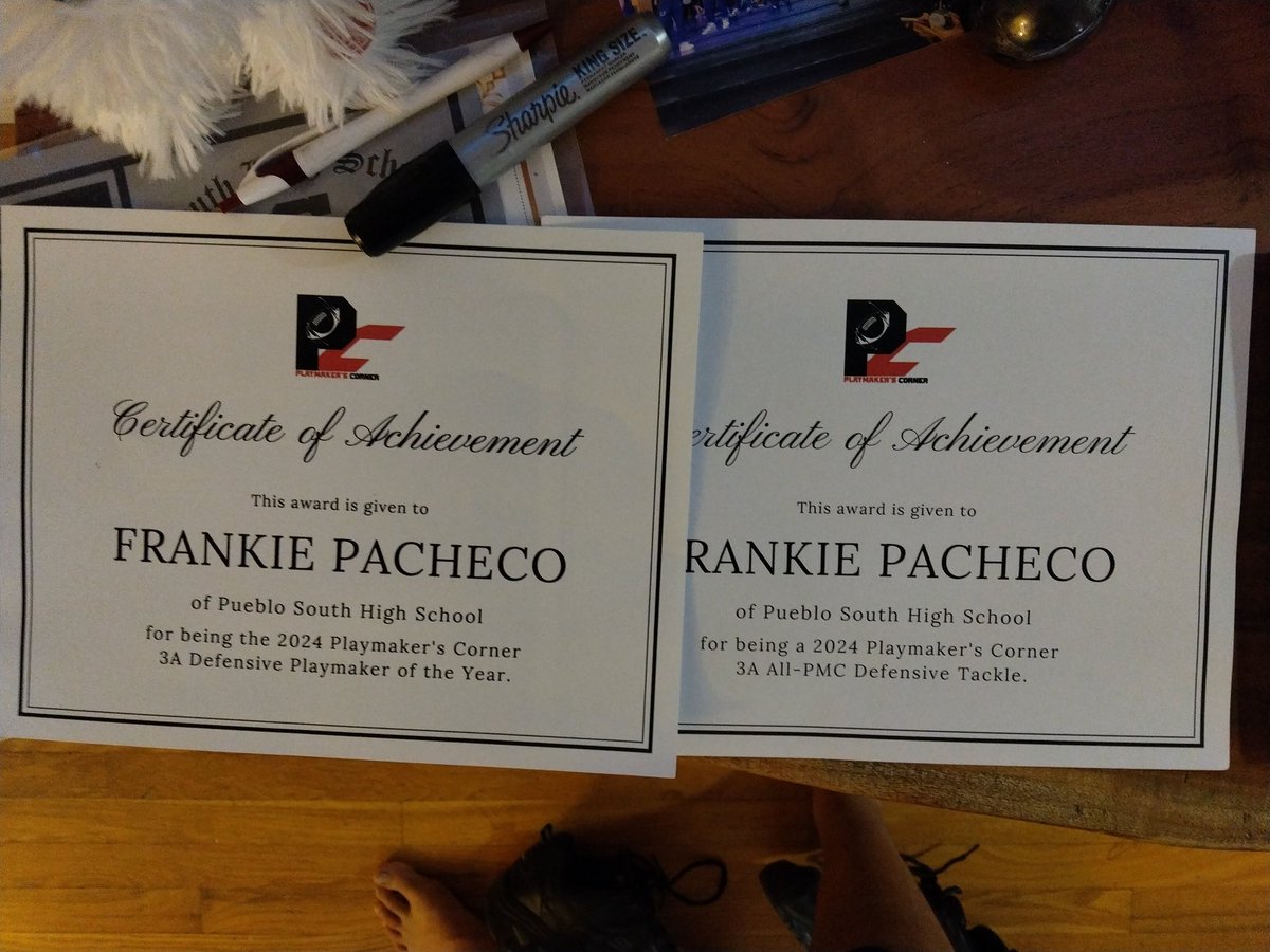 Thank you <a href="/PlaymakerCorner/">Playmaker’s Corner</a> for the awards player of the year is awesome nothing but motivation now
<a href="/CoachJVG/">Jake Van Groll</a> <a href="/CoachSmith91/">Herman Smith</a> <a href="/CoachBHopkins/">Brendan Hopkins</a> <a href="/Coach_CFuller/">Chance Fuller</a> <a href="/MountaineerFB/">Western Colorado Football</a> <a href="/CSUPFootball/">CSU Pueblo Football</a> <a href="/PuebloSouthFB/">Pueblo South Football</a> <a href="/RUTHProCo/">RUTH</a>