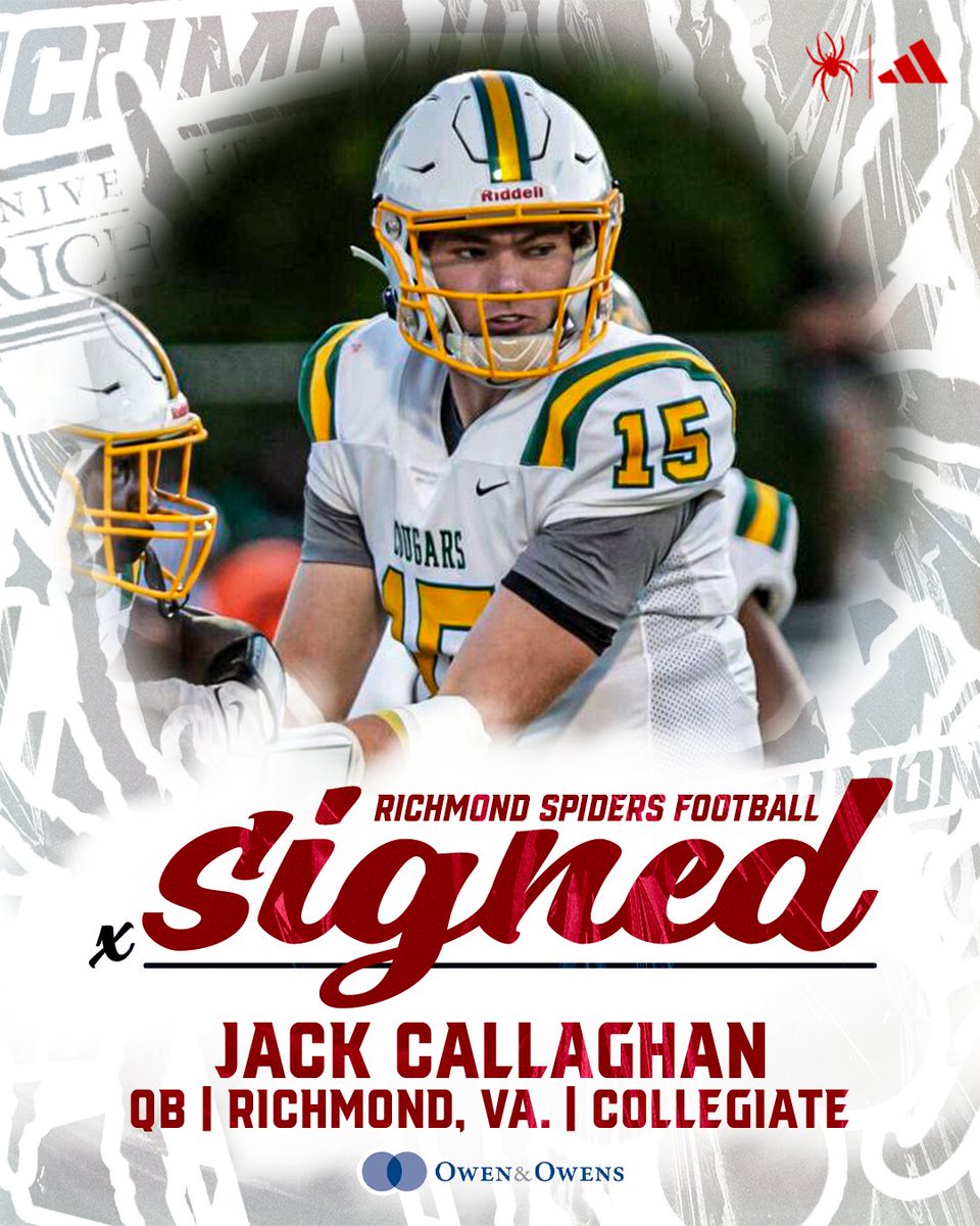 Richmond Spiders Football (@spiders_fb) on Twitter photo πππ‘ππ€π’π π©π€ πππππ’π€π£π, <a href="/JackCallaghan25/">Jack Callaghan 2025 QB</a>βΌοΈ
Quarterback | 6-2, 210 | Richmond, Va. | Collegiate
#OneRichmond πππ‘ππ€π’π π©π€ πππππ’π€π£π, <a href="/JackCallaghan25/">Jack Callaghan 2025 QB</a>βΌοΈ
Quarterback | 6-2, 210 | Richmond, Va. | Collegiate
#OneRichmond