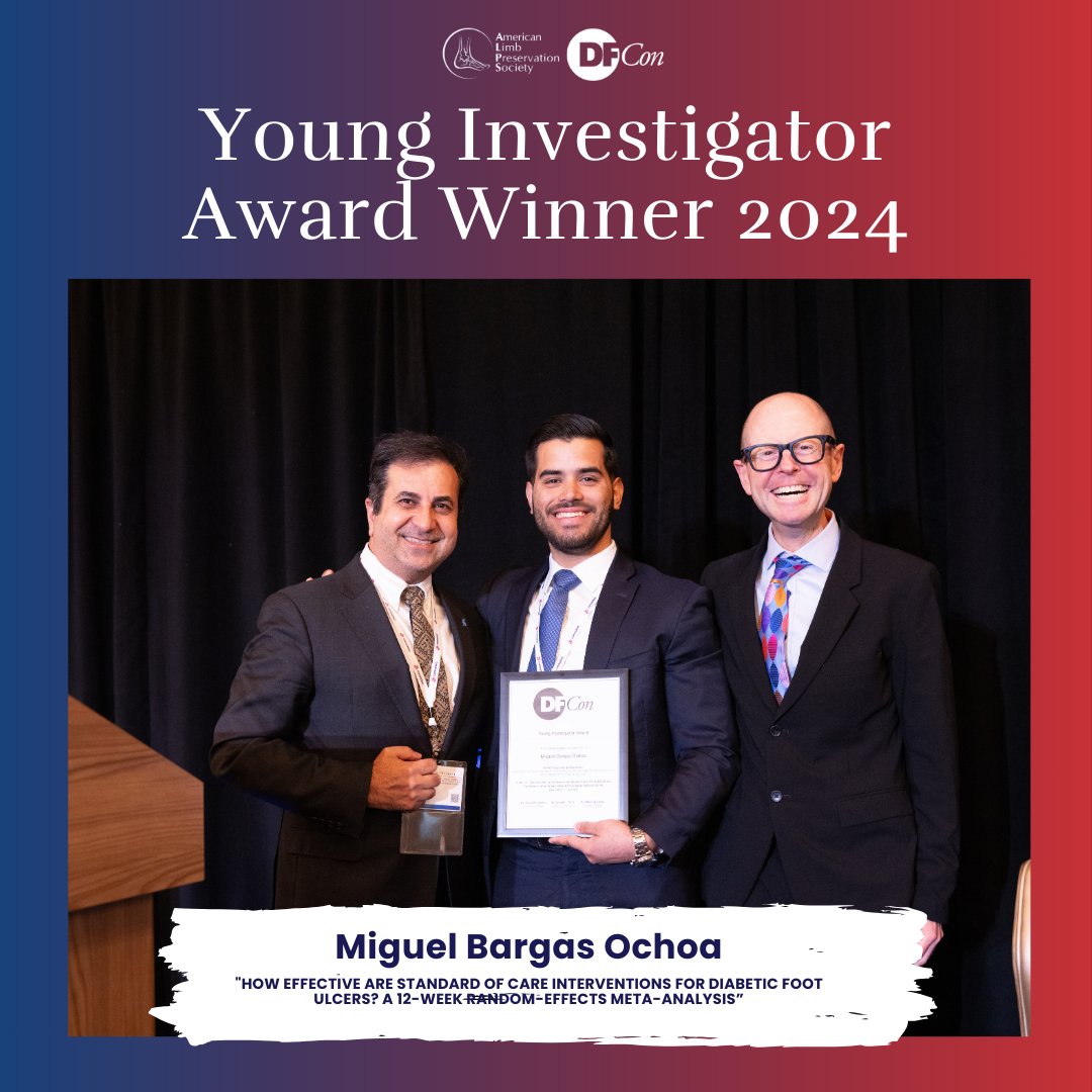 ALPS (American Limb Preservation Society) (@alpslimb) on Twitter photo This year's Young Investigator Award goes to Miguel Bargas Ochoa! #DFCon2024 <a href="/MikeBargas95/">Miguel Bargas Ochoa</a> This year's Young Investigator Award goes to Miguel Bargas Ochoa! #DFCon2024 <a href="/MikeBargas95/">Miguel Bargas Ochoa</a>