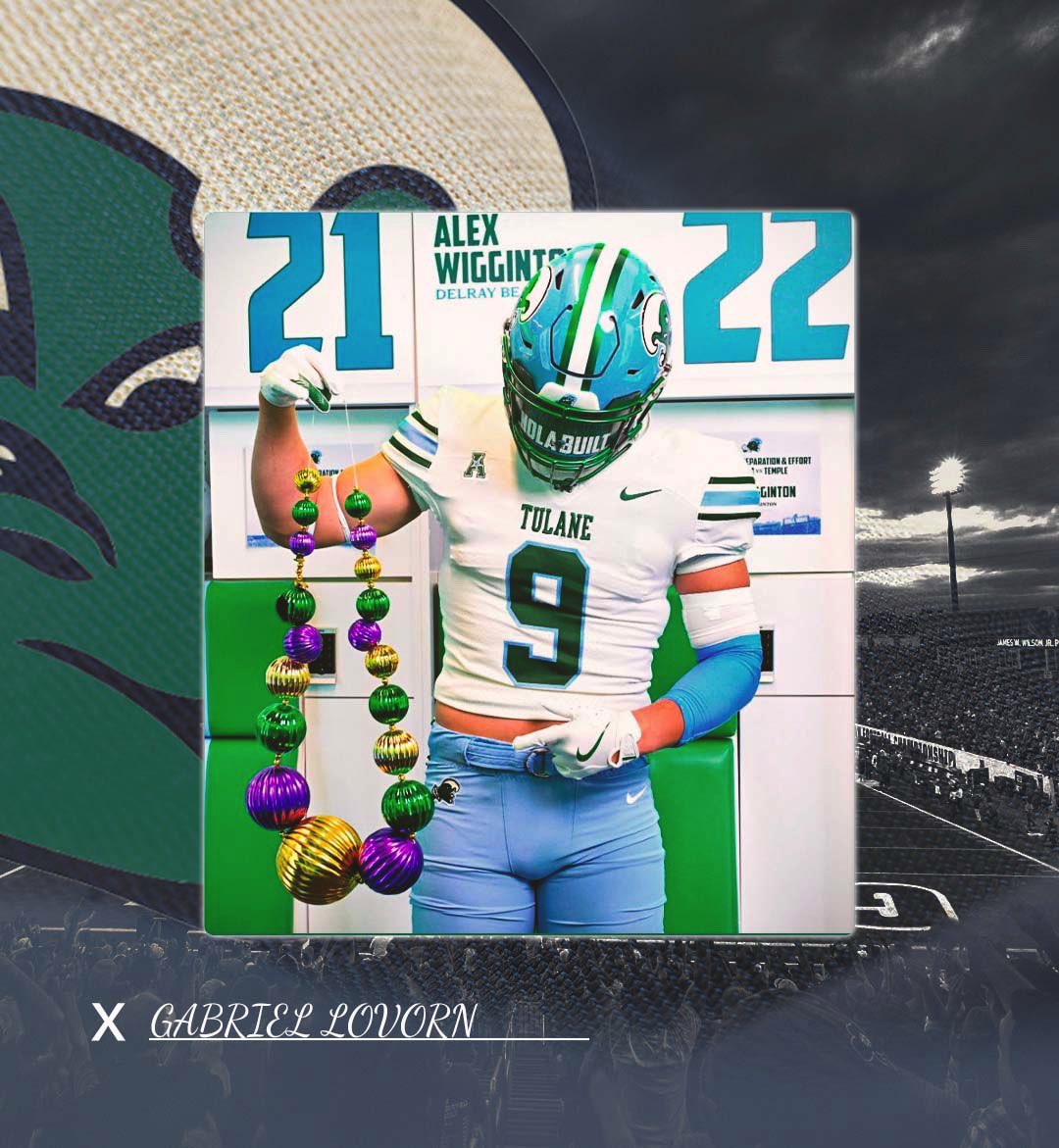 Signed🖊️
3🌟Tight End Gabriel Lovorn has signed with Tulane! Roll Wave🟢🌊