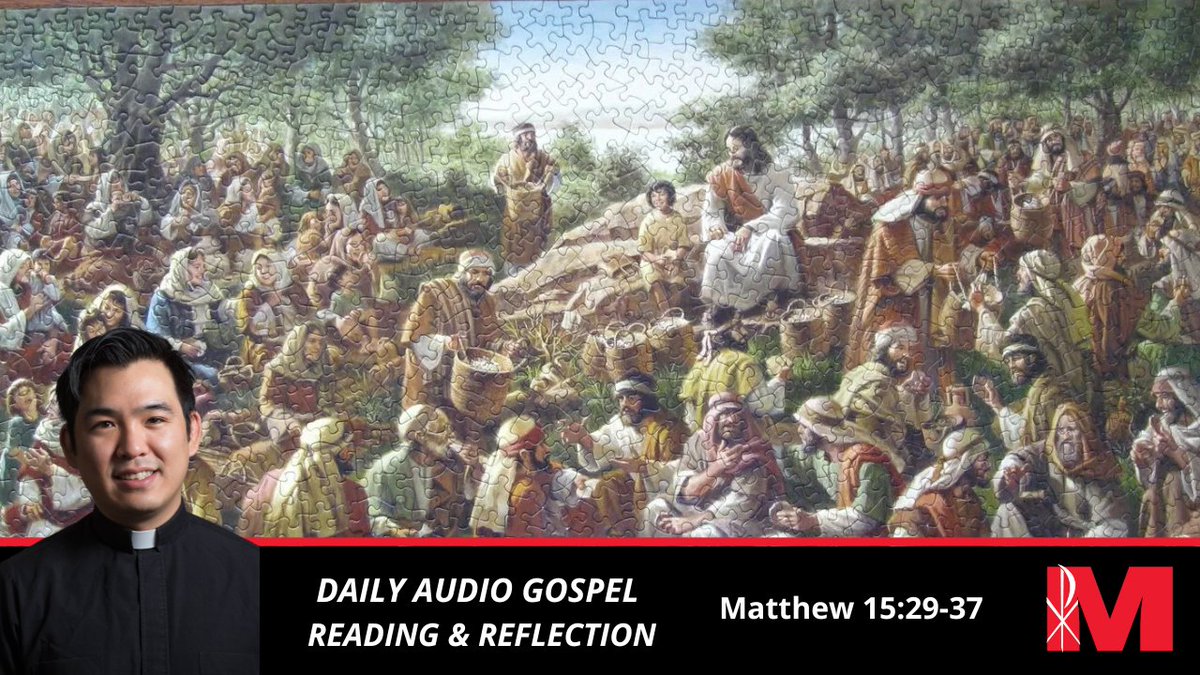 MaryknollFrsBrs's tweet photo. He ordered the crowd to sit down on the ground.
Then he took the seven loaves and the fish,
gave thanks, broke the loaves..
Mt 15:29-37 ➡️ https://t.co/RwawThOWa0
#MiracleOfTheLoaves #FeedingTheMultitude #CatholicPodcast #JesusMiracles #AdventJourney https://t.co/T7T05nexCy