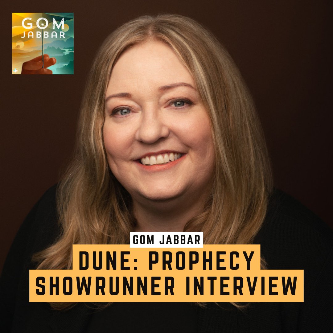 NEW EPISODE:

<a href="/abu_zafar/">Abu Zafar</a> and <a href="/LeoWigginsVO/">Leo Wiggins</a> ask showrunner Alison Schapker and EP Jordan Goldberg what drug Constantine Corrine is snorting on Dune: Prophecy, and other important questions.

Listen to the full interview now: tinyurl.com/gomjabbarpodca…