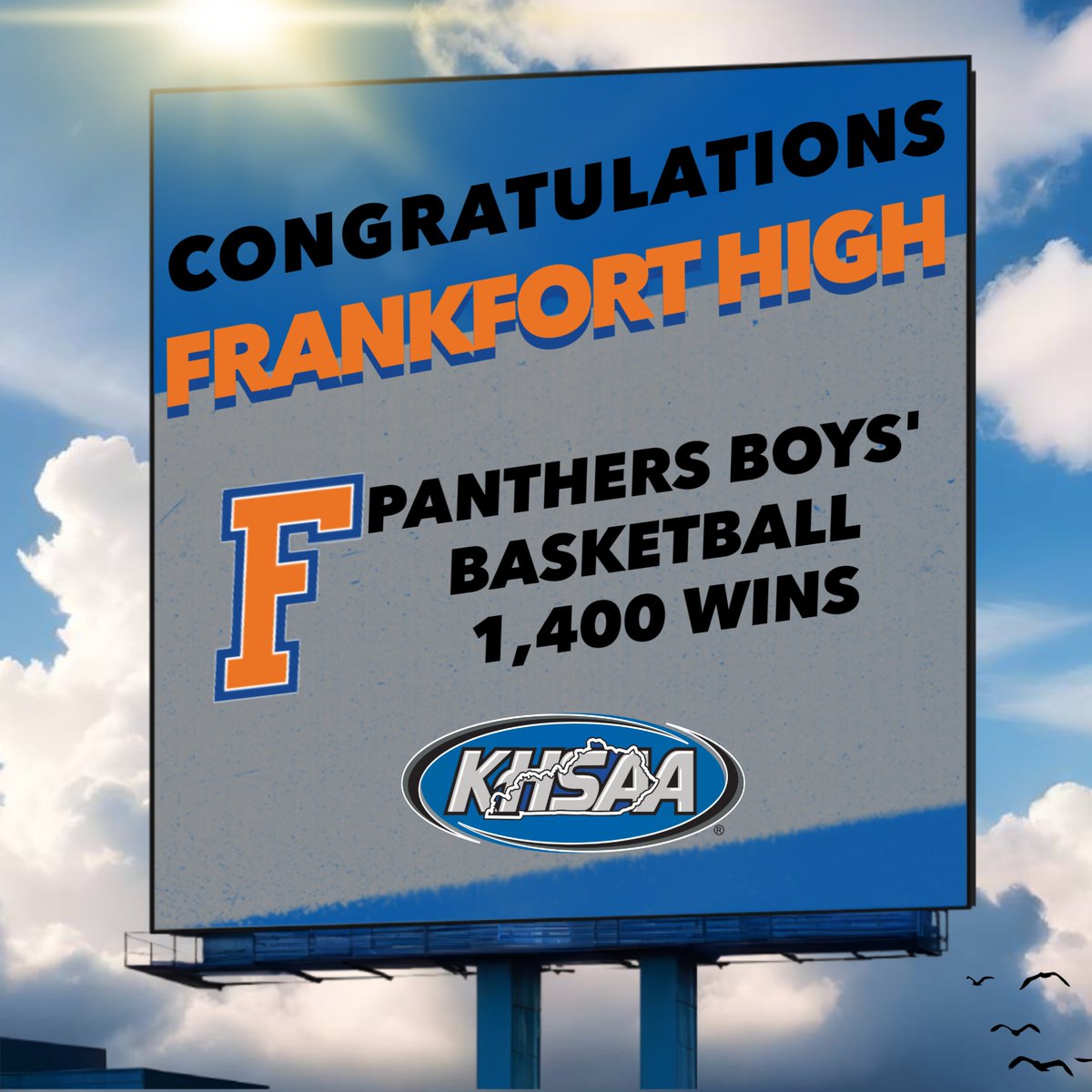 Congratulations, Frankfort High boys' basketball, on your 1,400th win. #khsbk
