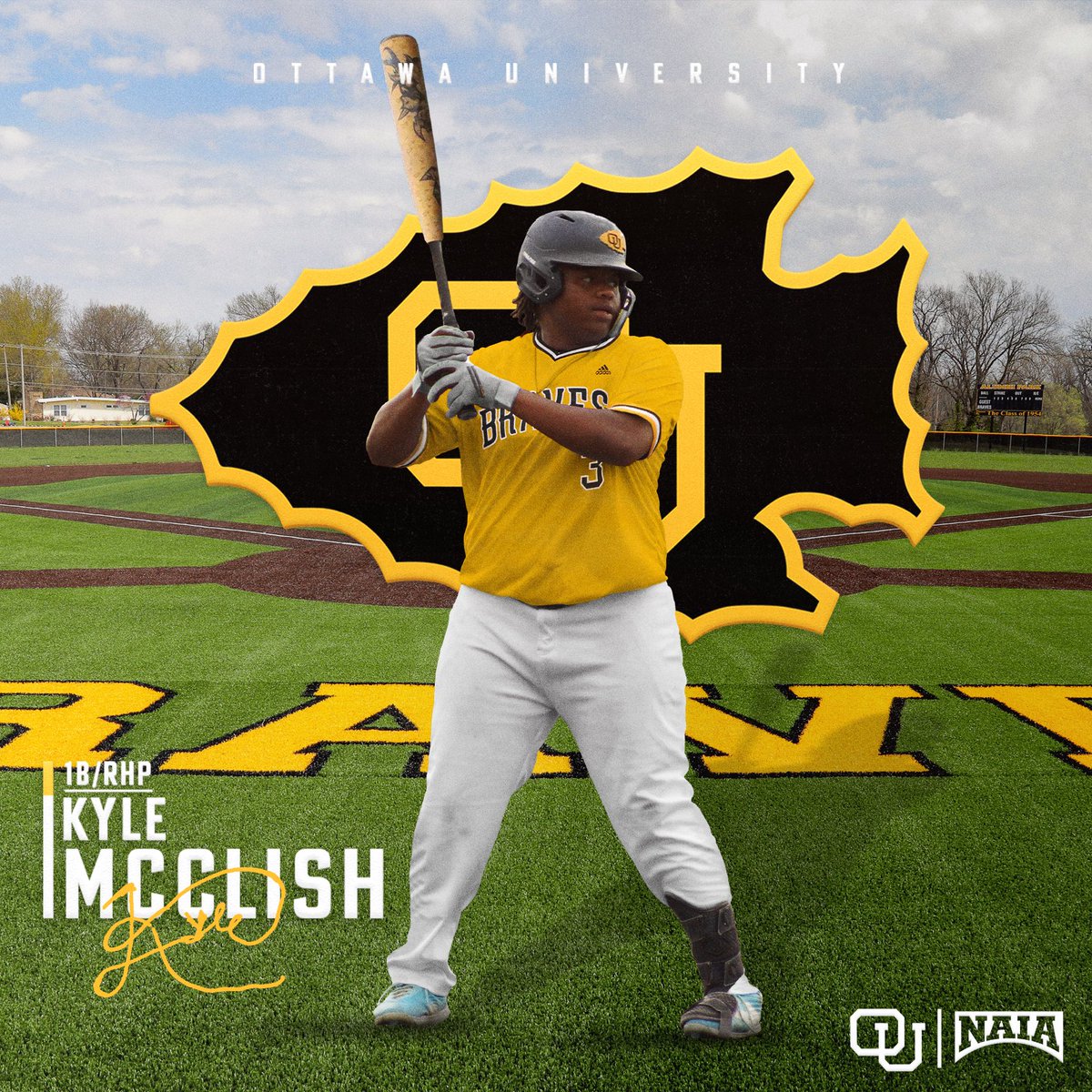 McclishKyle's tweet photo. First and foremost i want to thank God for giving me the strength to play this beautiful game of baseball for so long and continue to play it. I also wanna thank my parents and Coaches for supporting me through my long journey to make it to this next step in my baseball career. And I want to thank the Ottawa’s baseball coaching staff for giving me this opportunity to play at the next level.
@Tanner_Wickham_ 
#COMMITTED 
@Ottawa_Baseball