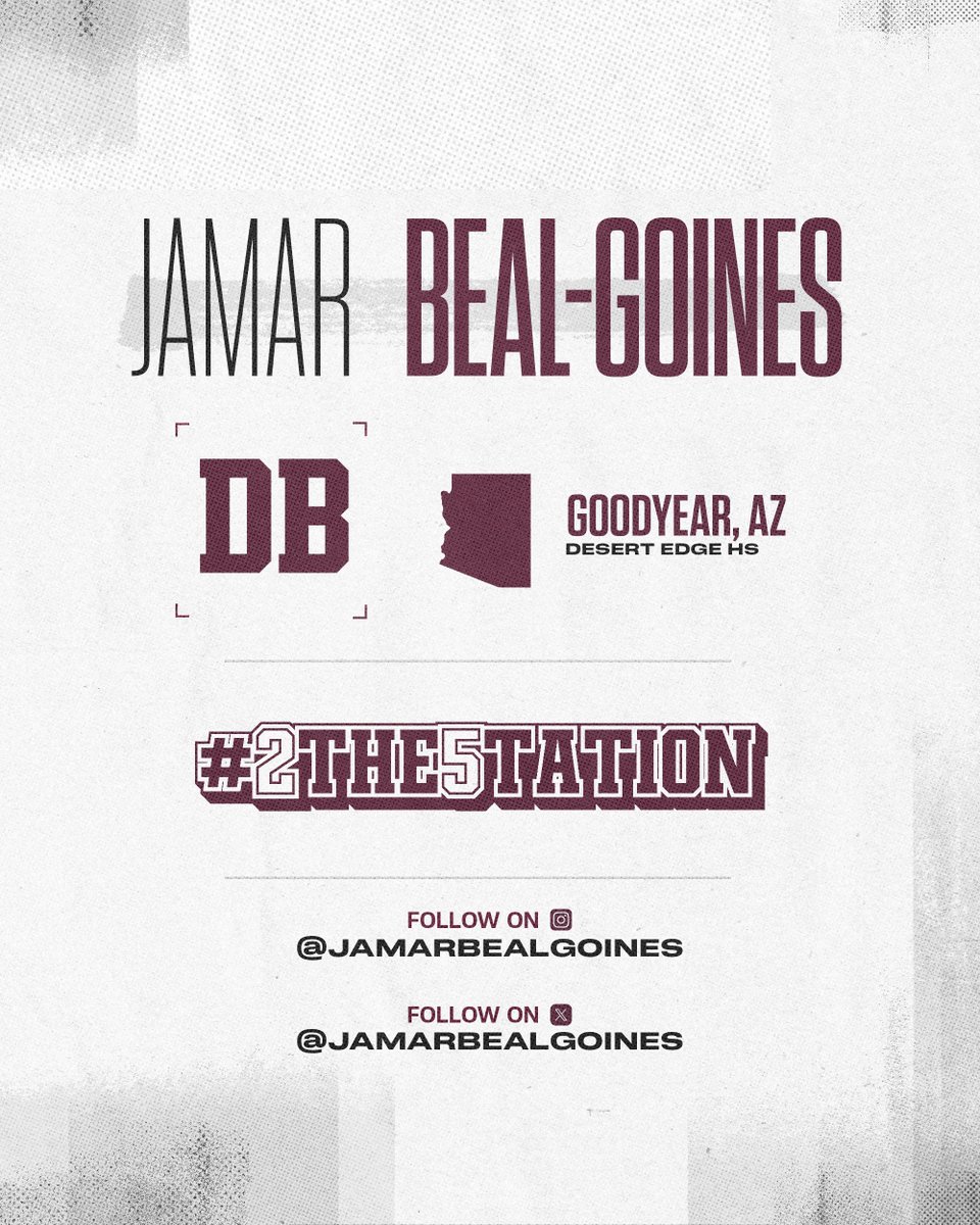 Texas A&M Football (@aggiefootball) on Twitter photo πππ₯ππ¨π¦π ππ¨ ππ π π’ππ₯ππ§π, <a href="/JamarBealGoines/">Jamar Beal-Goines</a> π
#GigEm | #NSD25 | #2THE5TATION πππ₯ππ¨π¦π ππ¨ ππ π π’ππ₯ππ§π, <a href="/JamarBealGoines/">Jamar Beal-Goines</a> π
#GigEm | #NSD25 | #2THE5TATION