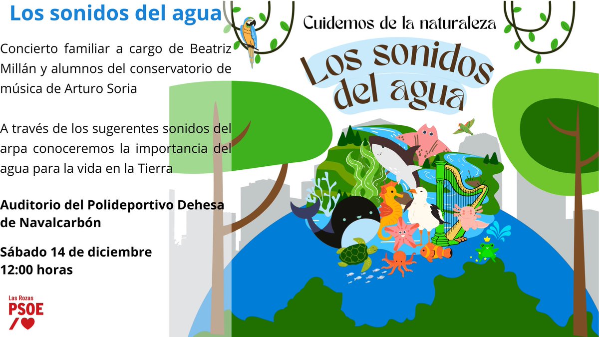 El próximo día 14 a las 12:00 en el auditorio del polideportivo de la Dehesa de Navalcarbón organizamos un concierto familiar a cargo de <a href="/_beatrizmillan/">Beatriz Millán</a> y alumnos del conservatorio Arturo Soria

Una concierto para toda la familia donde solo habrá música y diversión.
¡Apuntároslo!