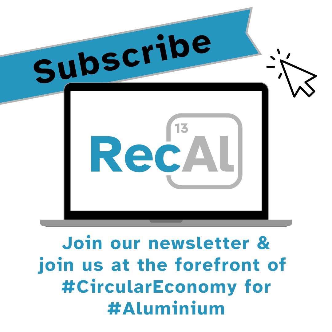 🔄 The Future of Aluminum Recycling 🌍
Stay updated on aluminium recycling and circular economy with #RecAL—powered by @HorizonEu!
👉 recal-project.eu/newsletter/