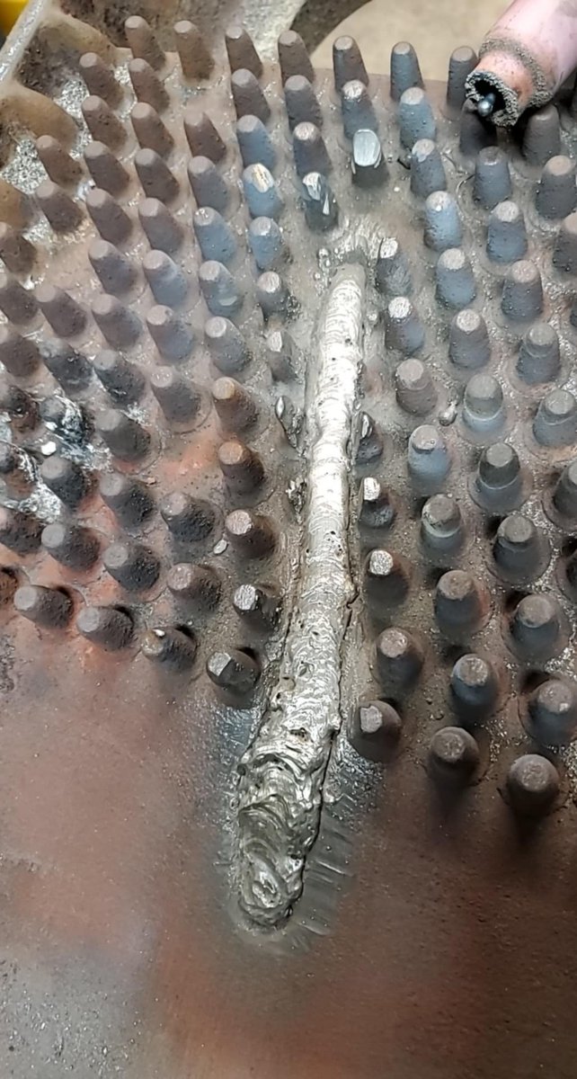 A huge crack appeared in Brad's home water heater, so he brought it to the shop to seal it up with our TIG welder. It was his first TIG project but it all worked out fine - and it saved him thousands of dollars!!!! #diyhomerepair