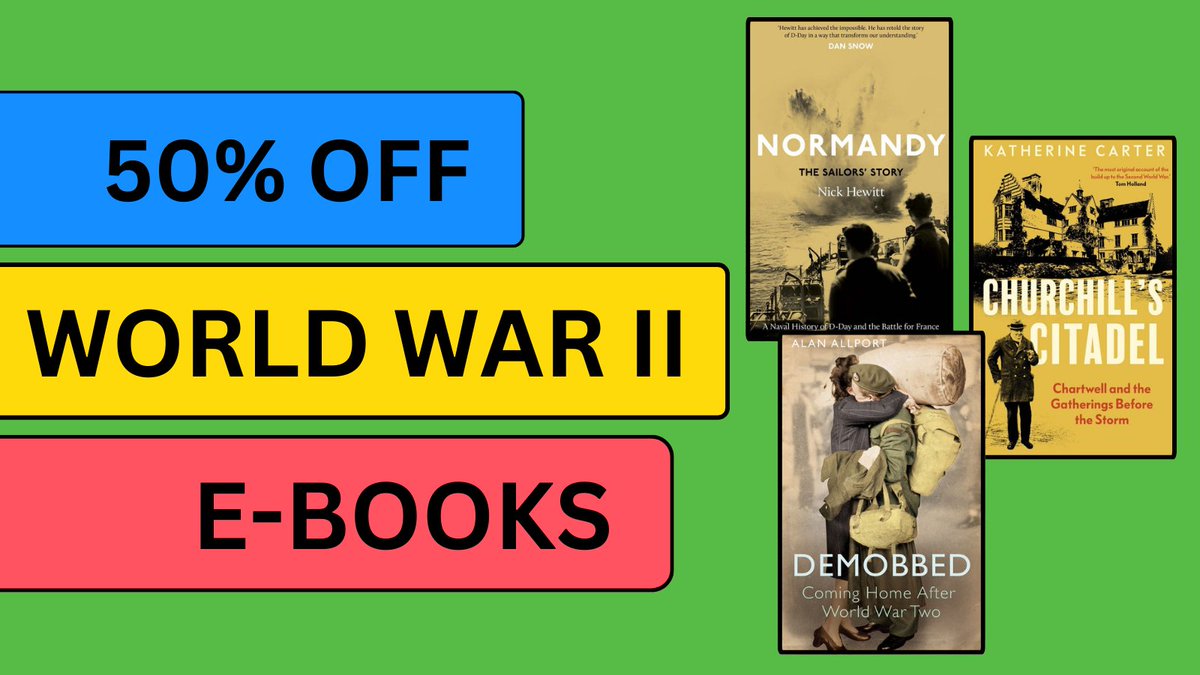 Yale University Press London ๐ (@yalebooks) on Twitter photo To celebrate the launch of our ebook app, we are offering 50% off all our ebooks
Offer runs until 31/12, includes #WorldWar2 books from <a href="/NickHewitt4/">Nick Hewitt โ๏ธ๐บ๐ฆ๐น๐ผ</a>, <a href="/katieculture/">Katherine Carter</a>, Alan Allport and more!
yalebooks.co.uk/ebook-offer/#wโฆ
#SecondWorldWar #WW2 #militaryhistory #SWW To celebrate the launch of our ebook app, we are offering 50% off all our ebooks
Offer runs until 31/12, includes #WorldWar2 books from <a href="/NickHewitt4/">Nick Hewitt โ๏ธ๐บ๐ฆ๐น๐ผ</a>, <a href="/katieculture/">Katherine Carter</a>, Alan Allport and more!
yalebooks.co.uk/ebook-offer/#wโฆ
#SecondWorldWar #WW2 #militaryhistory #SWW
