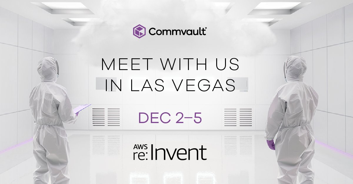 andynash99's tweet photo. Attending AWS re:Invent in Las Vegas Today then don’t miss this 20 minute session from Woon Jung, Commvault CTO on Near instant recovery of petabyte scale Amazon S3 datasets. See what @Commvault  and #ClumioBacktrack can do for you. Today 1pm  Theater 1 - Partner Pavilion https://t.co/eJyWJerOKF