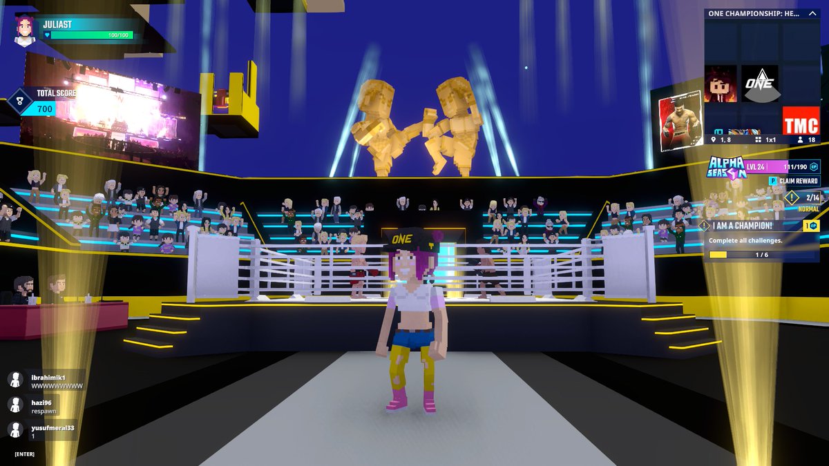 Entering the <a href="/ONEChampionship/">ONE Championship</a> Stadium in Hero's Quest <a href="/TheSandboxGame/">The Sandbox</a>. Time to become a legend! 🏟️🦸 register-landings.sandbox.game/alphaseason4-s… #TheSandbox #AlphaSeason4 #AS4SocialChallenge