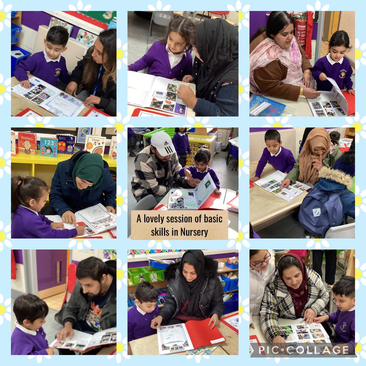 ECS_Keighley's tweet photo. A lovely session in nursery for our basic skills with our parents. Parents had a chance to look through their learning journey books. Children were so excited to see the books and share their experiences.#50TTDBradford #parentalengagment #care #smileyfaces https://t.co/dHvsU2CK5t