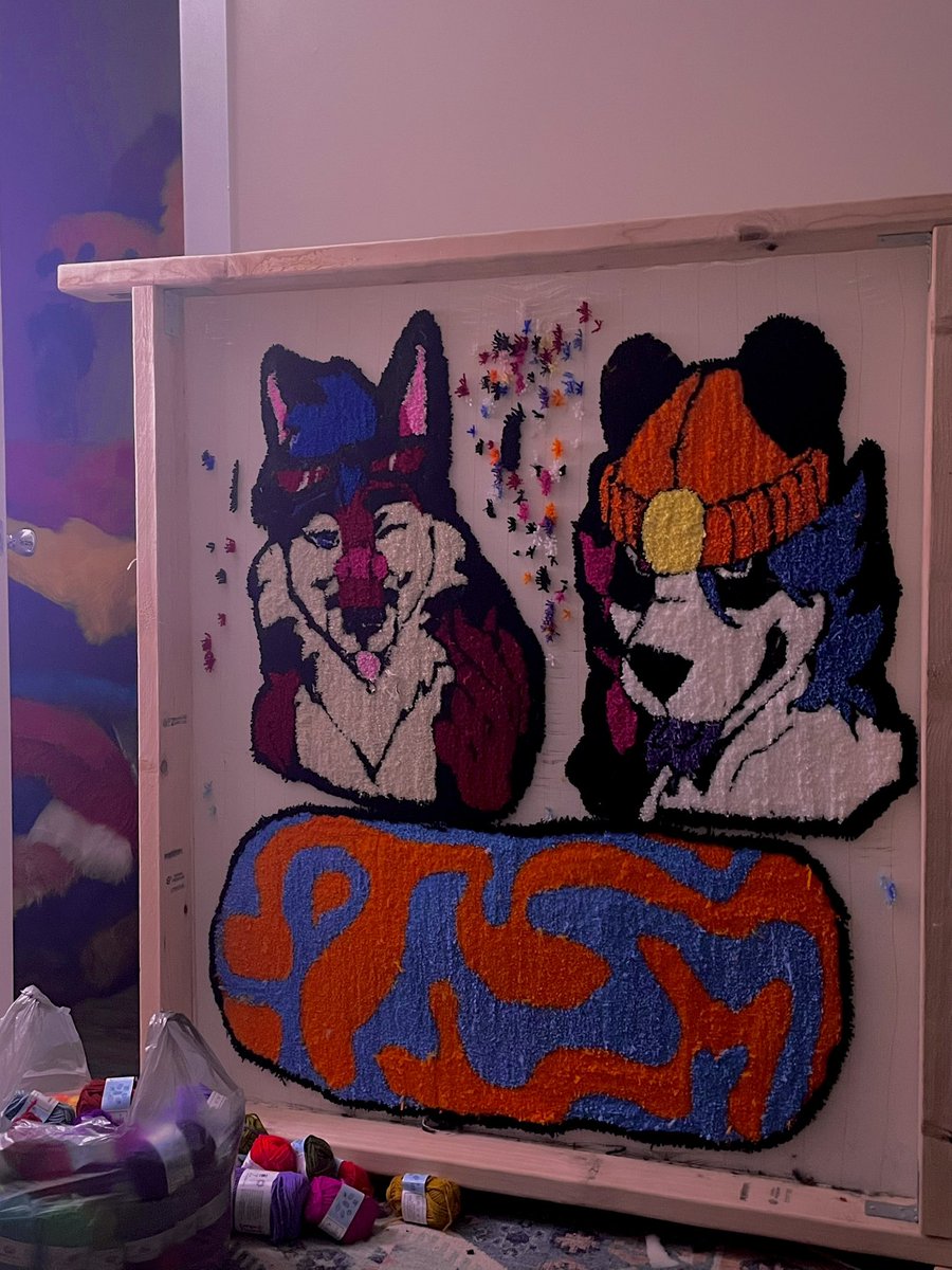 Tozardo's tweet photo. Just a couple touch ups and ready to go! 
Ft. @panREMM 

#furryarts #rugs #furry https://t.co/GSLTxIIiL1
