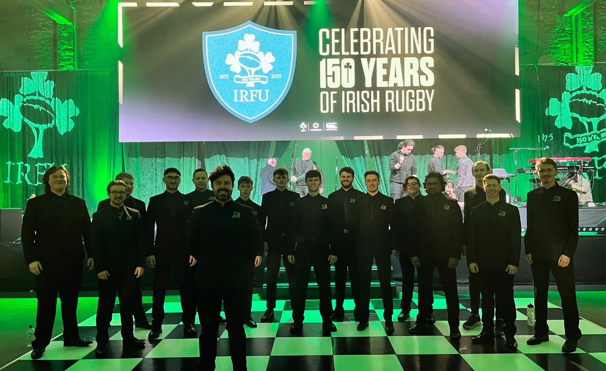 The MU Chamber Choir, under Artistic Director Michael T. Dawson, recently performed at the <a href="/IrishRugby/">Irish Rugby</a> 150th-anniversary celebration. The event brought together 1,600 guests, including some of Ireland’s rugby stars, to honour the history of Irish rugby.

maynoothuniversity.ie/news-events/mu…
