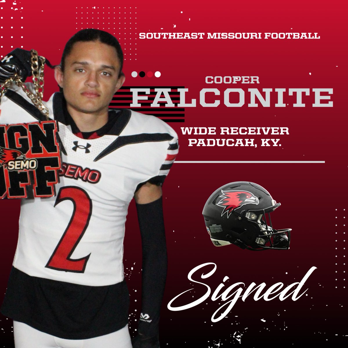 Welcome to SEMO wide receiver COOPER FALCONITE! #feelinrowdy