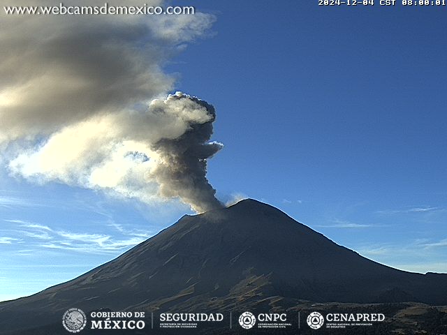 PreMxOficial's tweet image. #AVISO ⚠️ | A las 07:57 h el volcán #Popocatépetl registró una #Exhalación MODERADA 🟡 de 1 km de altura aproximadamente. 🌋💨

⚠️ Caída de ceniza (NOR-NOROESTE): #EDOMÉX, #Puebla, #Tlaxcala e #Hidalgo.

🚦 AMARILLO FASE 2. 🟡