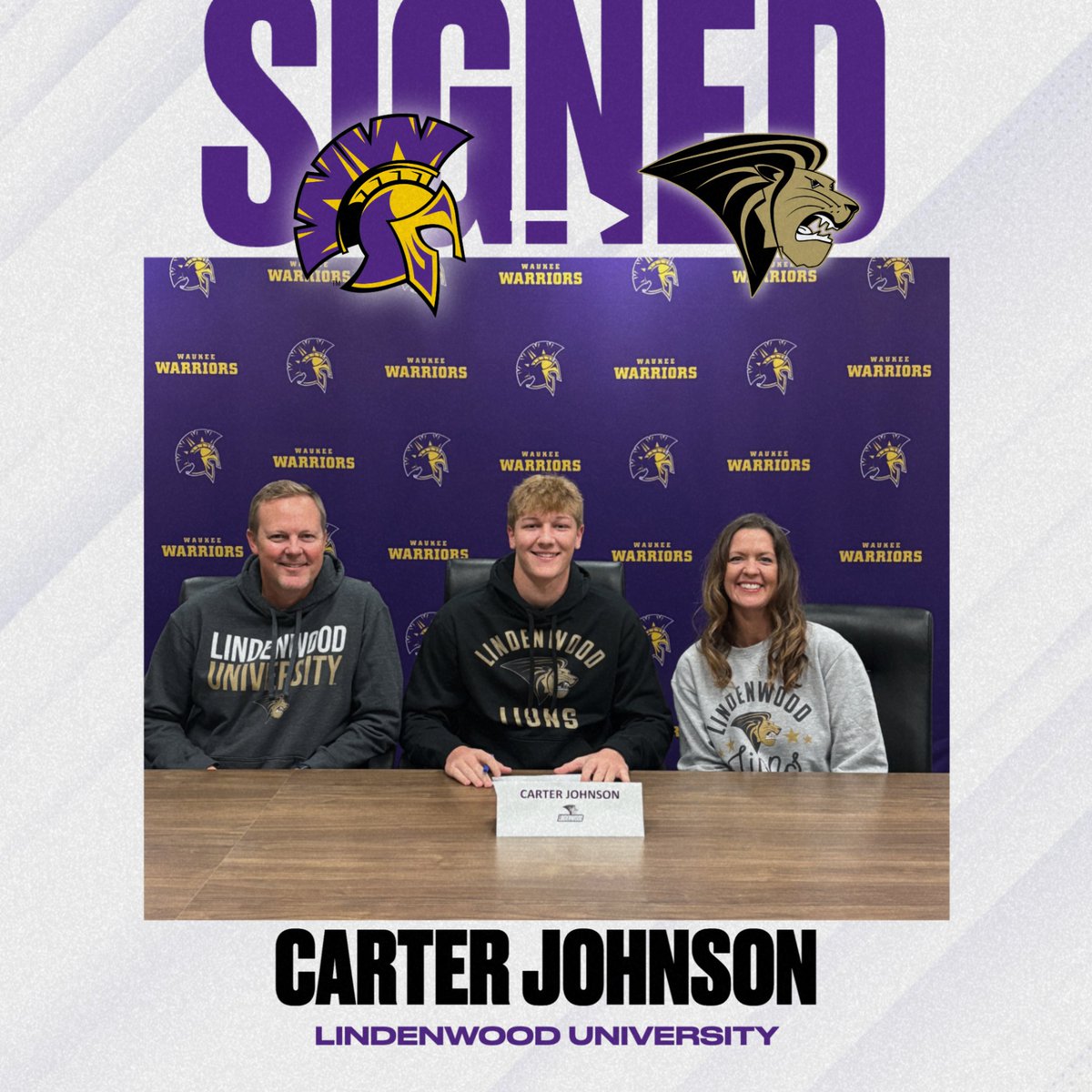 waukee_warriors's tweet photo. Congratulations to our three student-athletes that signed to play football at the Division I level. Thank you for your hard work!
#GoWarriors https://t.co/GoksjNENd3