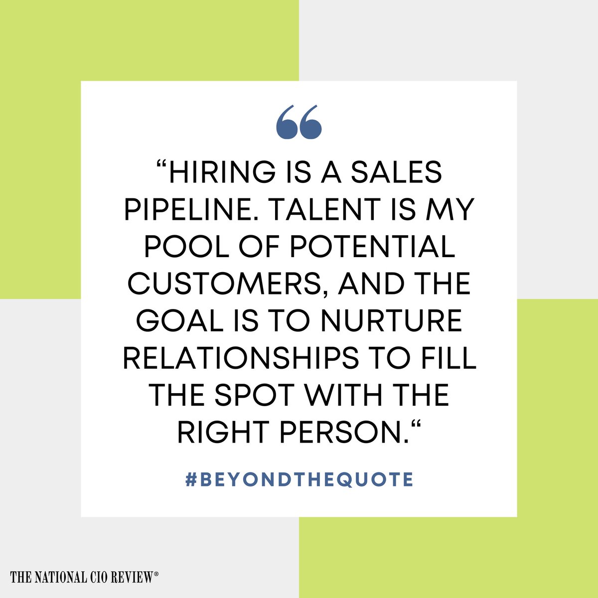 NatlCIOReview's tweet photo. 💡Hiring is a Sales Pipeline

#BeyondTheQuote #SalesPipeline #Hiring #DeepDive

https://t.co/wl4PLYRTZT https://t.co/1G7CtHaYbr