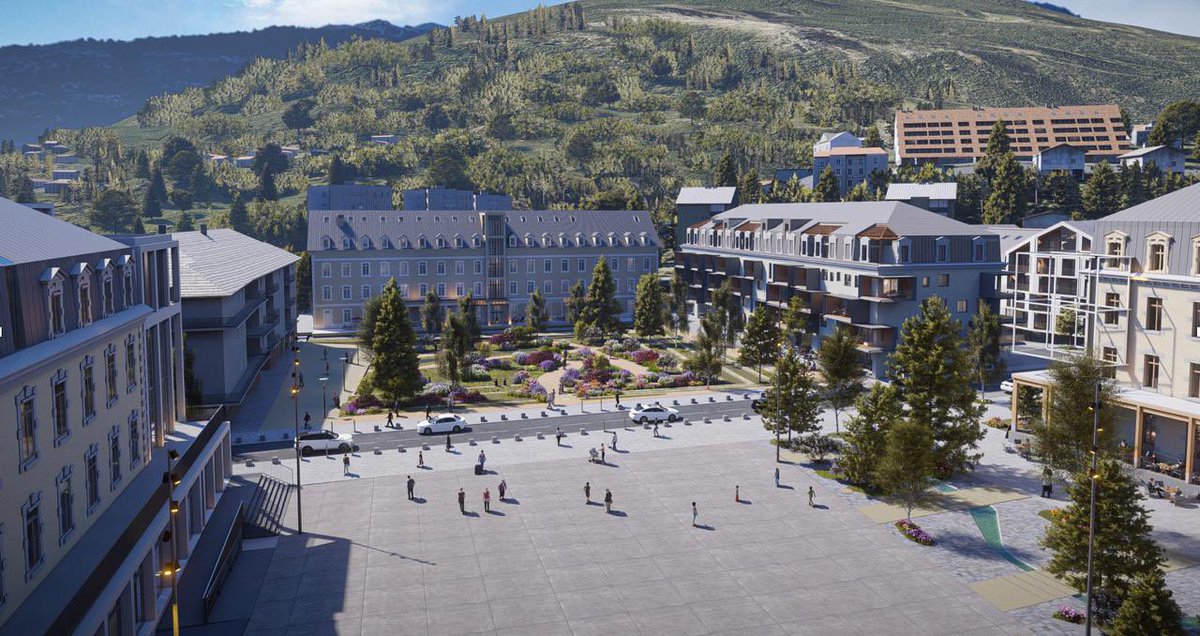 ArnaudMurgia's tweet photo. J’ai présenté à la presse ce matin la fin des travaux de la #ZACdu159. Revue et renégociée en 2020, nous avons grâce à 25M€ d’investissement public (participation @VilleBriancon + cession du foncier) provoqué 250M€ d’investissement privé. Notre Ville retrouve son rang, + attractive que jamais. Et s’embellit, autour de beaux projets comme les hôtels, le marché couvert ou la nouvelle mairie !