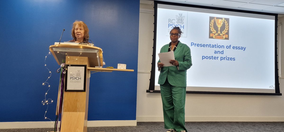 Dr Saima Niaz (@saimaniaz8) on Twitter photo Women's bodies: harm and healing - WMHSIG <a href="/womeninmindUK/">Women in Mind UK</a> annual conference 2024
Dr. <a href="/DrLadeSmith/">Lade Smith CBE</a> President <a href="/rcpsych/">Royal College of Psychiatrists</a> is presenting the prizes for the poster and essay competitions. Congratulations to the winners🏆
#WMHSIGconf202
#women #healthcare #MentalHealthMatters Women's bodies: harm and healing - WMHSIG <a href="/womeninmindUK/">Women in Mind UK</a> annual conference 2024
Dr. <a href="/DrLadeSmith/">Lade Smith CBE</a> President <a href="/rcpsych/">Royal College of Psychiatrists</a> is presenting the prizes for the poster and essay competitions. Congratulations to the winners🏆
#WMHSIGconf202
#women #healthcare #MentalHealthMatters