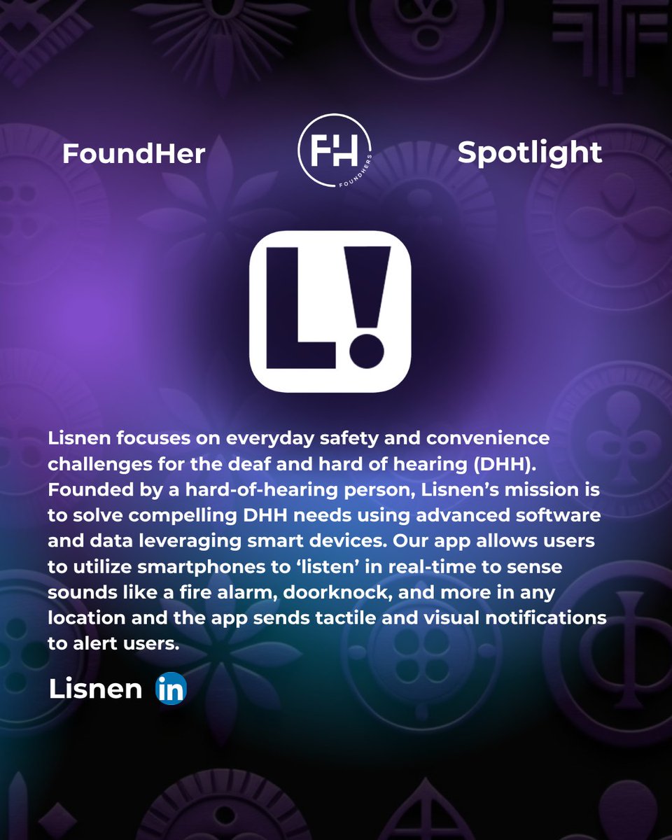 Lisnen enhances safety and convenience for the deaf and hard of hearing by turning smartphones into real-time sound sensors. Founded by a hard-of-hearing person, the app detects sounds like alarms and knocks, sending tactile and visual alerts for immediate awareness.