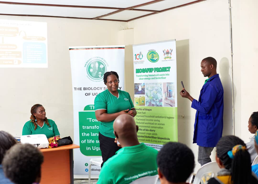 With some of the trainees in the production of biogas from household wastes at Frevasema Ltd. All trainees were excited and  ready to embrace biogas as an alternative cheap and clean source of energy for cooking .The project is being implemented with a grant from UNESCO and IDRC