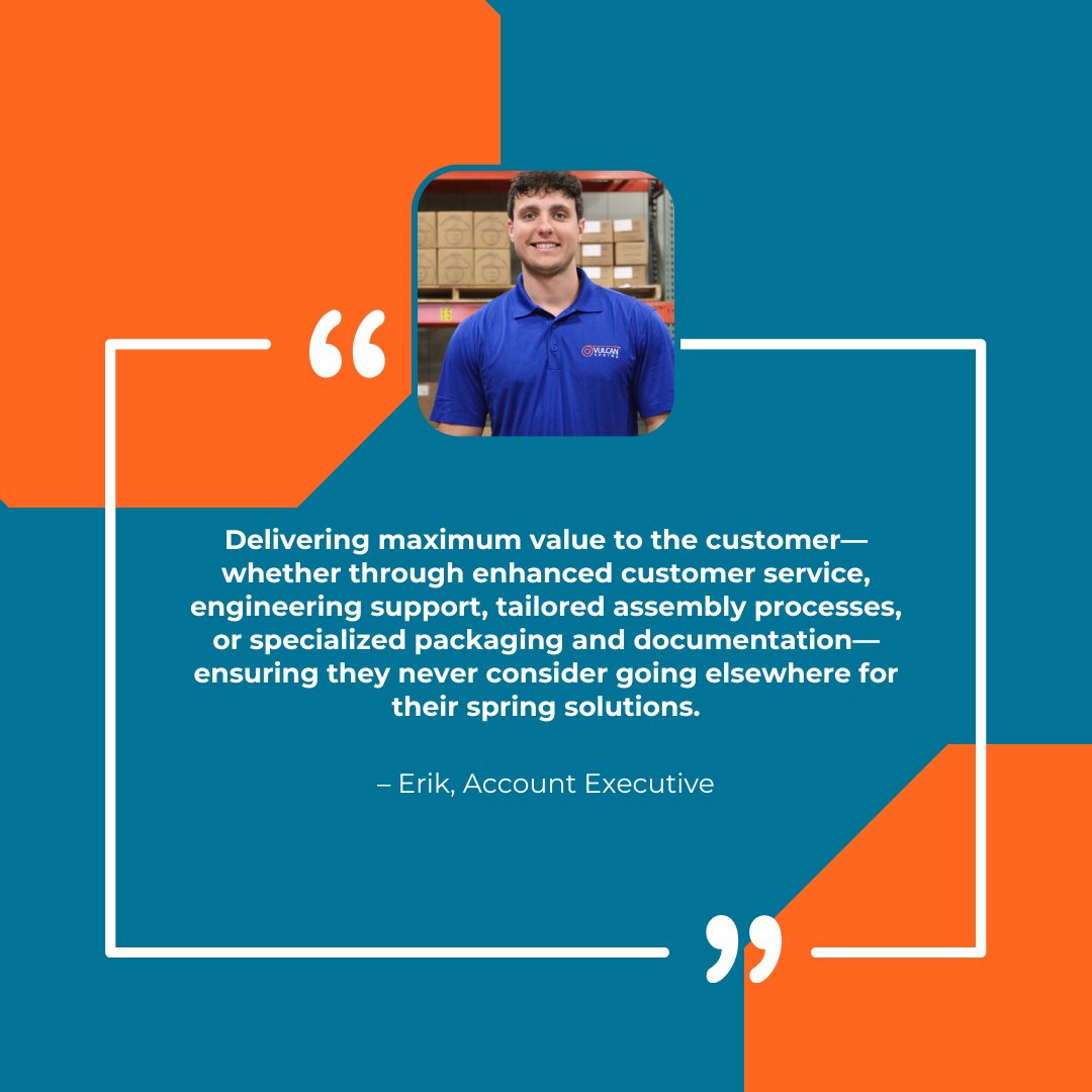 VulcanSpring's tweet photo. We don’t just deliver springs; we deliver exceptional value with every interaction. Our commitment to customer satisfaction means we’re there at every step, ensuring you get exactly what you need for long-term success. 

#BeyondTheSpring #CustomerValue #VulcanSpring https://t.co/RU0ZqlYbf2