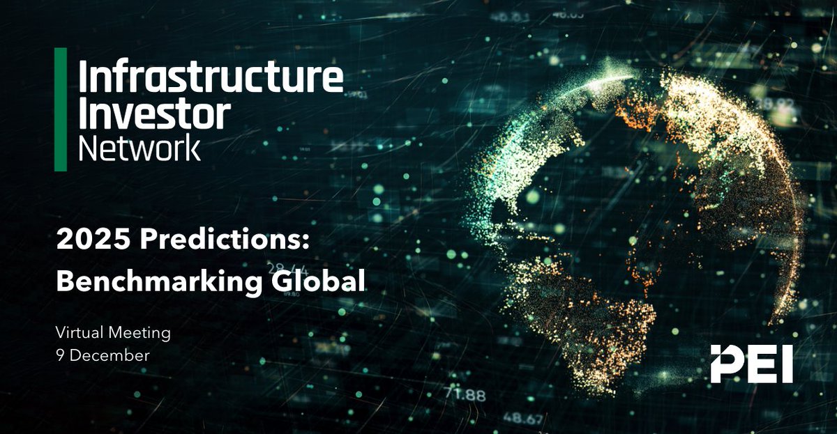 Join #InfrastructureInvestorNetwork on 9 December for an insightful end-of-year discussion with industry leaders and economists. Prepare for the future of the infrastructure investment: okt.to/zrMS5t

#2025Predictions #EconomicForecast #ESG #ClimateChange