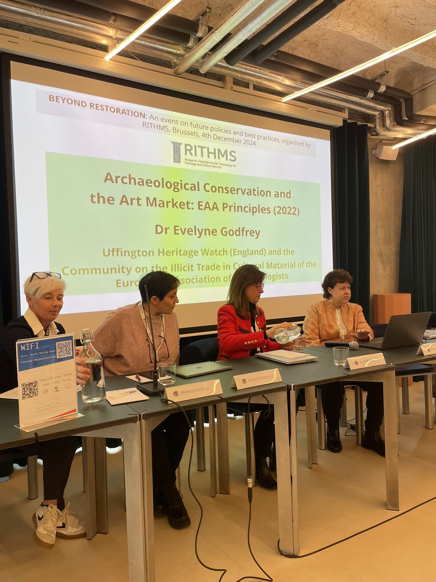 RITHMS_EU's tweet image. Second session at #BeyondRestoration: Highlighting the vital role of #conservators and #restorers in combating #illicittrafficking of #culturalheritage. Collaboration, ethics, and international cooperation are key to safeguarding our shared history. 🏺✨