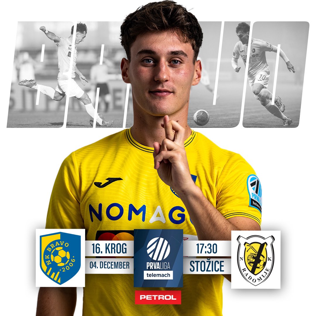 V sredo ob 17:30 je na sporedu predzadnja tekma leta 2024. Pridi v Stožice in navijaj za Bravo!

Vstopnice na voljo na Petrolovih bencinskih servisih, mojekarte.si in nk-bravo.si

🔵🟡

#MiSmoBravo