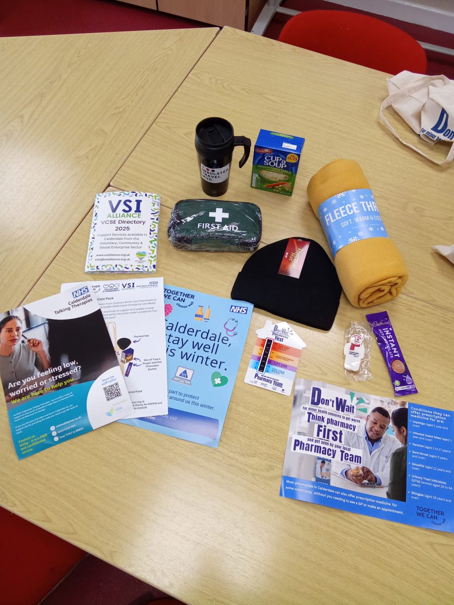 stayingwellcal's tweet photo. We have been putting together Winter Care Packs as part of the NHS Winter Pressures Campaign designed to help those who may be vulnerable this winter.
For more information contact us on 01422 392767 or stayingwellproject@nhpltd.org.uk
#TogetherWeCan
#WinterCarePacks
#StayingWell https://t.co/pIfjsd5OTX