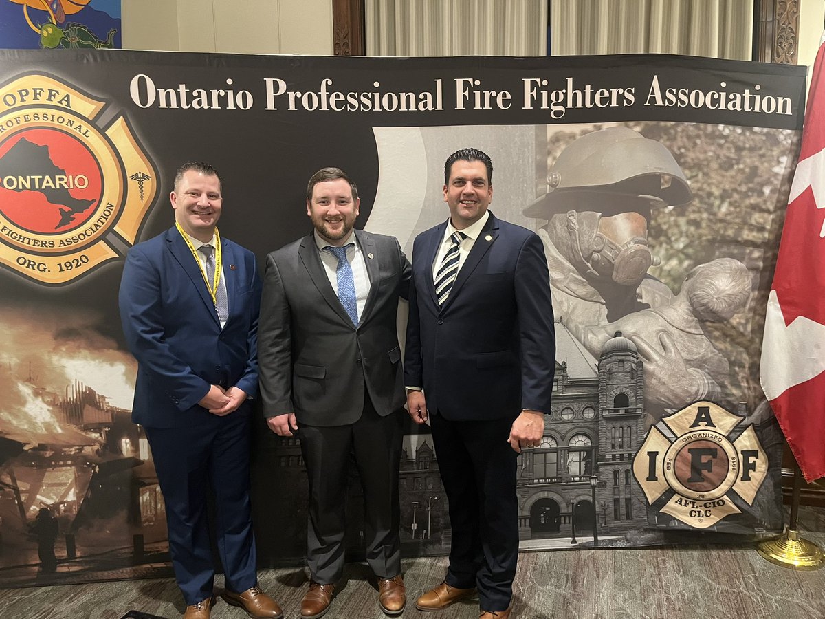 It was a productive few days at Queens Park lobbying for simultaneous dispatch and early cancer screening. Thank you to MPP <a href="/tylerallsoppPC/">Tyler Allsopp</a> and MPP <a href="/ricbresee_mpp/">Ric Bresee Hastings Lennox & Addington</a> for meeting with us. <a href="/BPFFAlocal497/">BPFFA L497</a> #OPFFA.