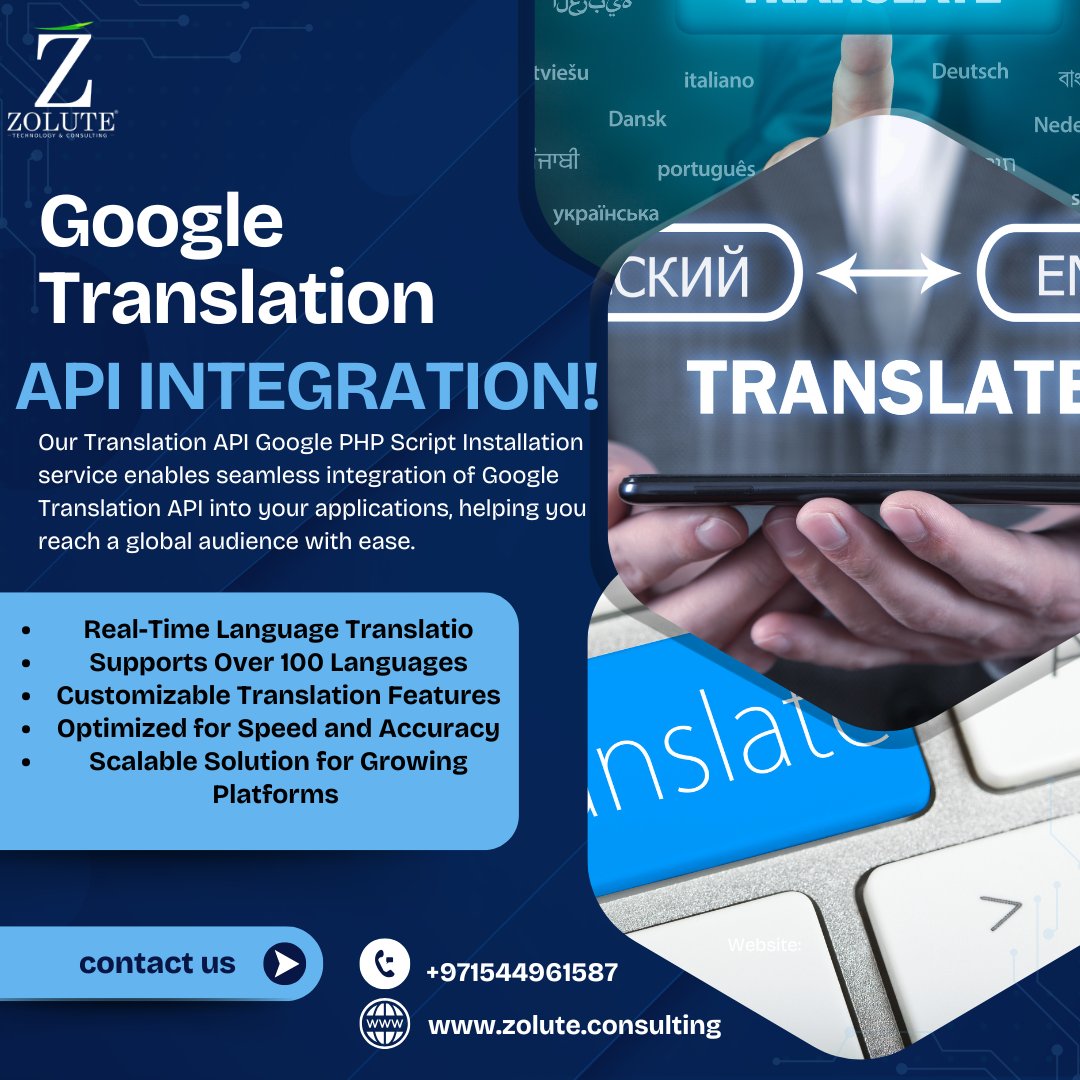 ZOLUTE's tweet image. Break Language Barriers with Google Translation API Integration!
zolute.consulting/services/trans…

 #GoogleTranslationAPI #LanguageSolutions #MultilingualPlatforms #TechInnovation #GlobalReach #PHPIntegration #DigitalSolution #zolute