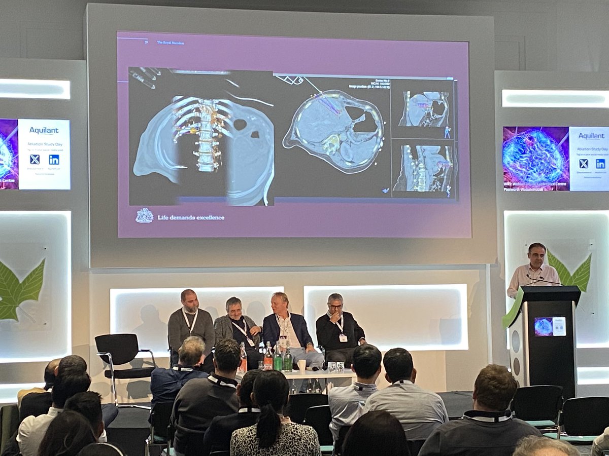AquilantOncol's tweet photo. Dr Nicos Fotiadis is now delivering an innovative presentation on Robotic guided liver ablation #AblationStudyDay #liverablation #supportingeducation https://t.co/uTk01neSGH