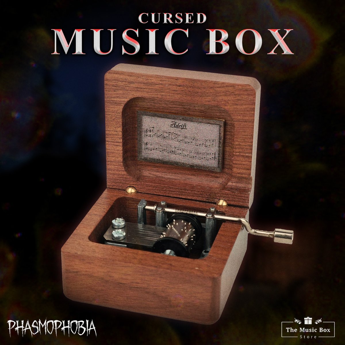 Introducing the #Phasmophobia Cursed Music Box, an official collaboration with The Music Box Store.

Give the gift of Adrift to your fellow Ghost Hunters. 🎵 

Pre-order: themusicbox.store/products/phasm…