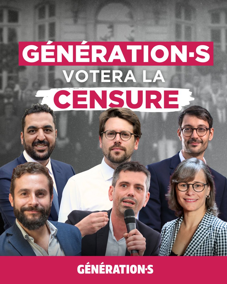 GenerationsMvt's tweet image. Barnier tente d'imposer un budget injuste, rejetant les avancées obtenues par le NFP.

Il appelle au secours le RN pour rester au pouvoir, après avoir accepté les pires compromissions, au mépris du barrage républicain de juillet.

Les député·es Génération·s voteront la censure.