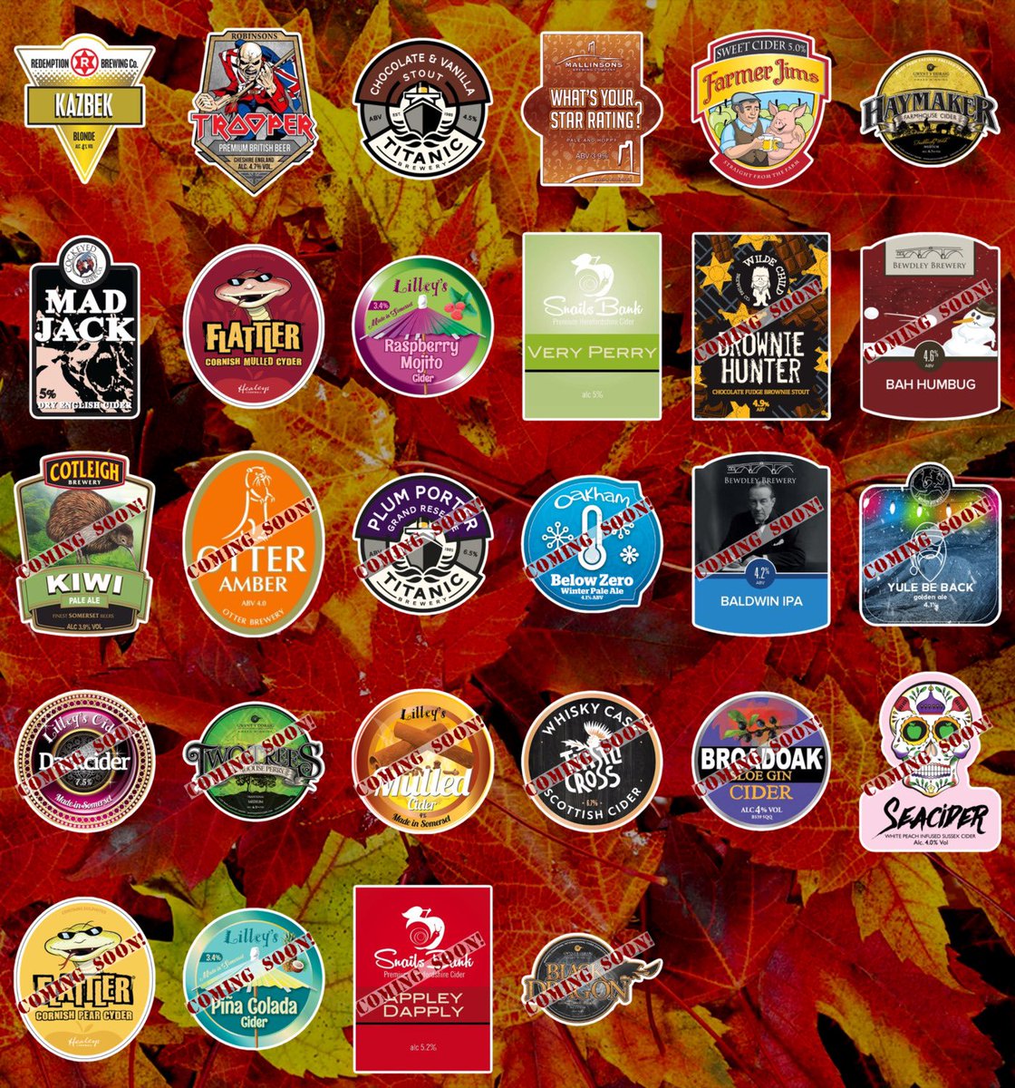 Kegandcomfort_micropub (@kmicropub) on Twitter photo On the bar today!
Beer Board: goo.gl/BCjKCK
<a href="/RedemptionBrew/">Redemption Brewing Co.</a> <a href="/robbiesbrewery/">Robinsons Brewery</a> <a href="/TitanicBrewers/">Titanic Brewery</a> <a href="/Mallinsons/">Mallinsons</a> #FarmerJimsCider <a href="/Gwyntyddraig/">gwyntcider</a> <a href="/cockeyedciderco/">Cider</a> <a href="/HealeysCyder/">Healeys Cyder 〓〓</a> <a href="/lilleyscider/">Lilley's Cider</a> <a href="/Snailsbankcider/">Snailsbank Cider</a>
#RealAleFinder On the bar today!
Beer Board: goo.gl/BCjKCK
<a href="/RedemptionBrew/">Redemption Brewing Co.</a> <a href="/robbiesbrewery/">Robinsons Brewery</a> <a href="/TitanicBrewers/">Titanic Brewery</a> <a href="/Mallinsons/">Mallinsons</a> #FarmerJimsCider <a href="/Gwyntyddraig/">gwyntcider</a> <a href="/cockeyedciderco/">Cider</a> <a href="/HealeysCyder/">Healeys Cyder 〓〓</a> <a href="/lilleyscider/">Lilley's Cider</a> <a href="/Snailsbankcider/">Snailsbank Cider</a>
#RealAleFinder