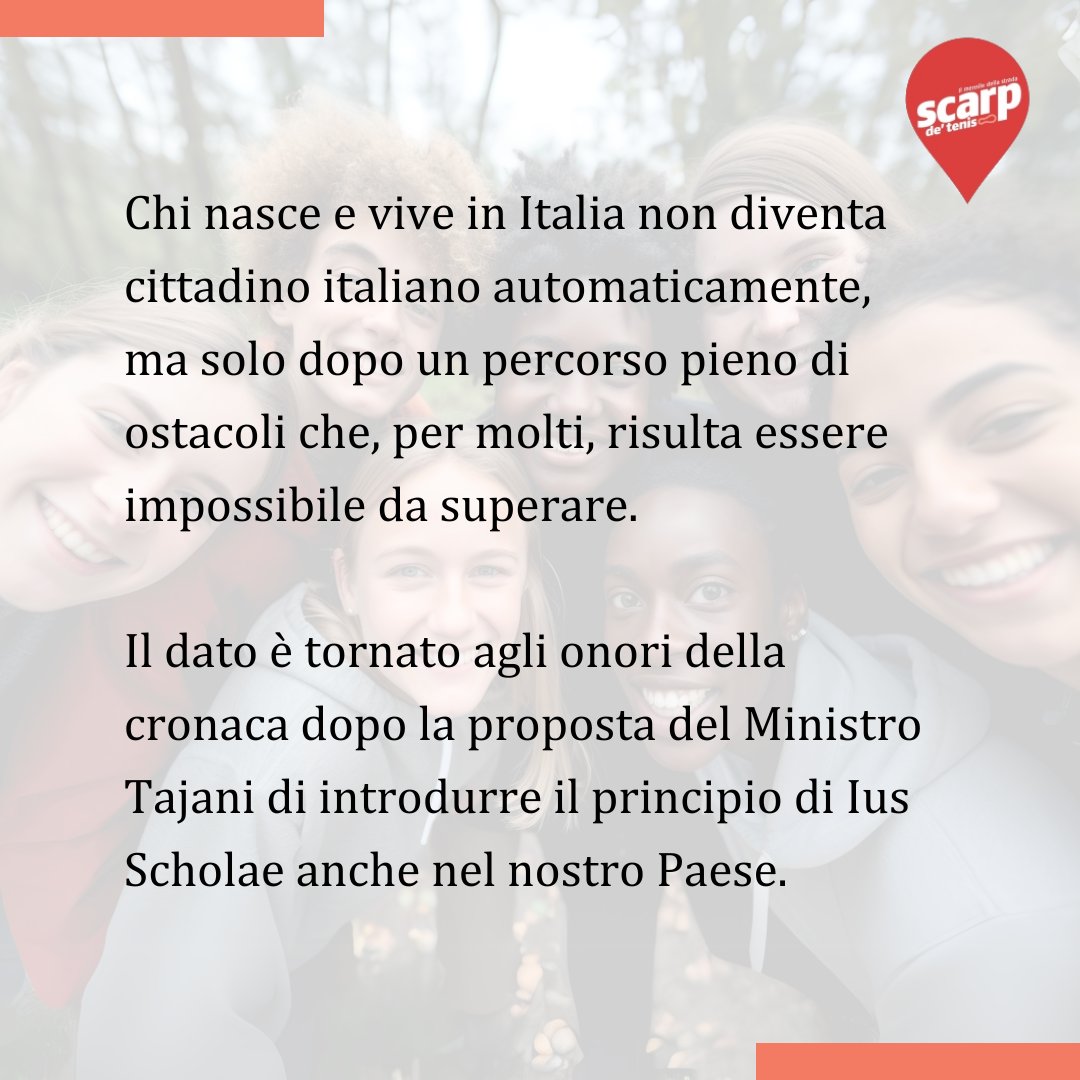 scarpdetenis's tweet photo. Il dossier di @scarpdetenis di dicembre/gennaio è dedicato alla riforma della legge sulla #cittadinanza. 
Sono tra i 650 mila e il milione i #minori che con la cittadinanza potrebbero esercitare diritti e avrebbero percorsi di integrazione meno ostici.
Su https://t.co/IEjY38BQdb https://t.co/zbHjahFsGI