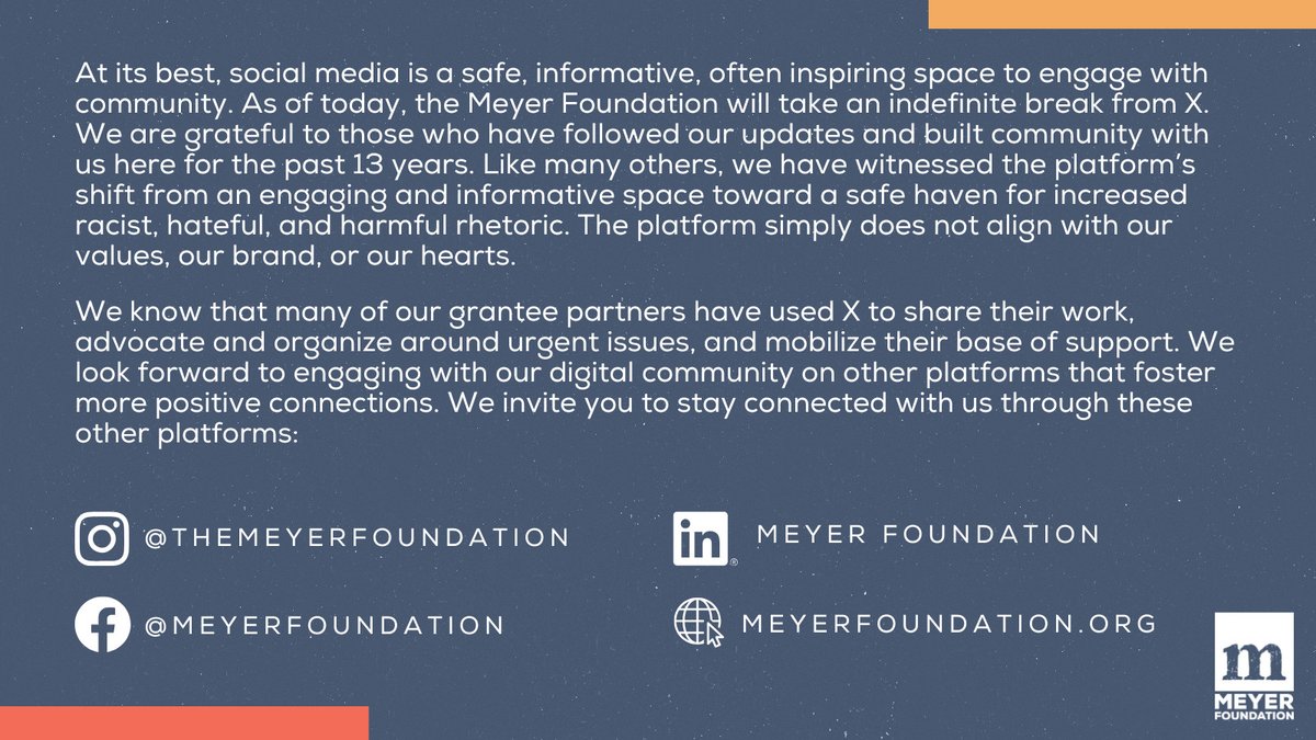 Meyer Foundation tweet media