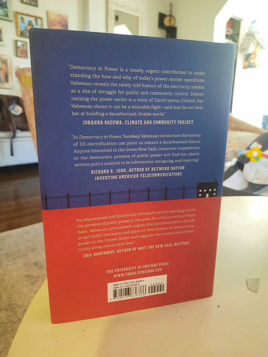 1. My book Democracy in Power is out today! It examines the history of cooperative and public power in the United States and lays out one possible future.

I’m indebted to so many people for their encouragement, support, and wisdom. I’ll highlight a few. press.uchicago.edu/ucp/books/book…