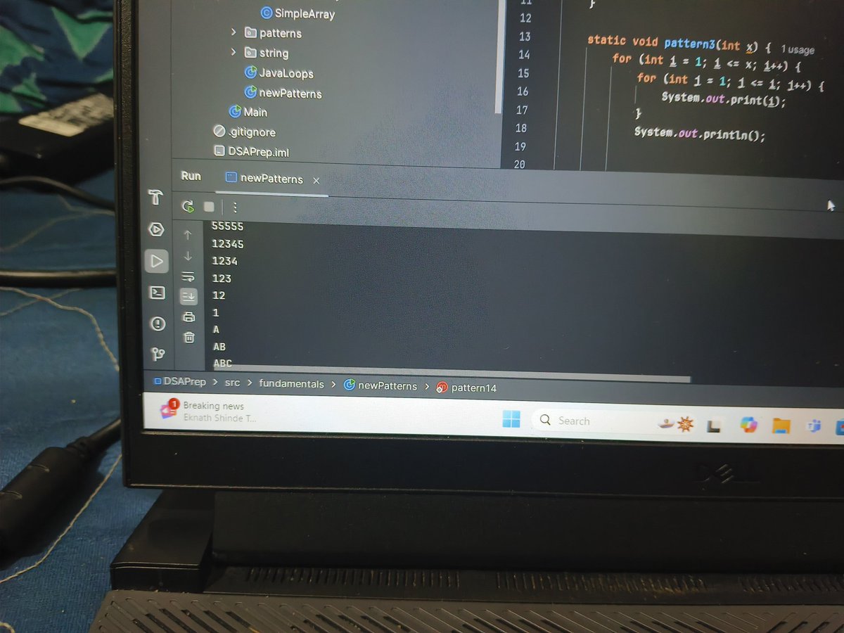 SRIRAMS21697567's tweet image. "Double loops,infinite possibilities!🫠 Explored patterns in java today ..."
#JavaPatterns #TechJourney