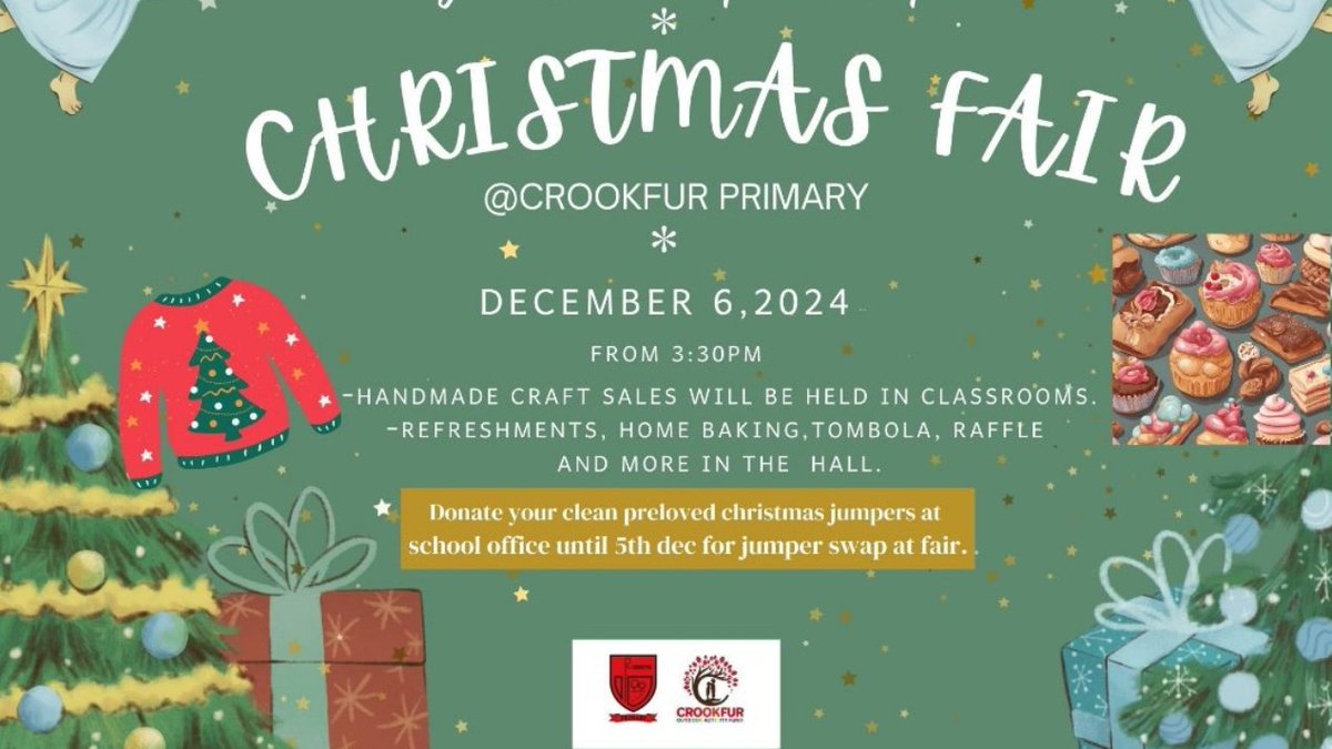 A little reminder of our Crookfur Christmas Fair - this Friday🎄