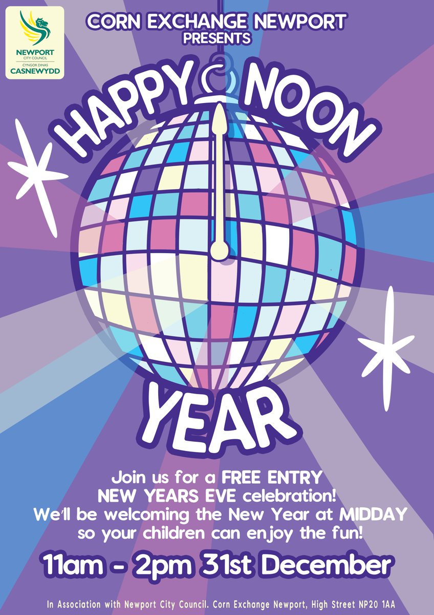 Corn Exchange, Newport (@cornexchangenpt) on Twitter photo HAPPY NOON YEAR🌽
We know midnight is well past your children’s bed time, so we're hosting a Free Entry countdown to Noon- kicking off at 11am on December 31! Our <a href="/ppwithstacey/">Stacey Alford (She/Her)</a> is bringing all the fun tunes alongside very a special party host.🪩
ℹ️ fb.me/e/6Jw7sOhnN HAPPY NOON YEAR🌽
We know midnight is well past your children’s bed time, so we're hosting a Free Entry countdown to Noon- kicking off at 11am on December 31! Our <a href="/ppwithstacey/">Stacey Alford (She/Her)</a> is bringing all the fun tunes alongside very a special party host.🪩
ℹ️ fb.me/e/6Jw7sOhnN